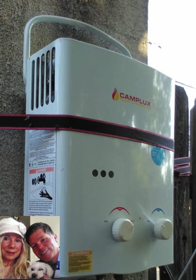 Customer photo review of Camplux AY132 Portable Water Heater