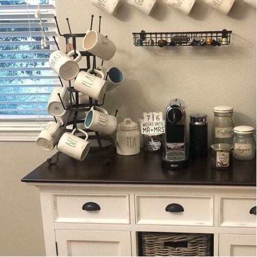 Customer photo review of Halifax Accent Buffet - White with Brown Top