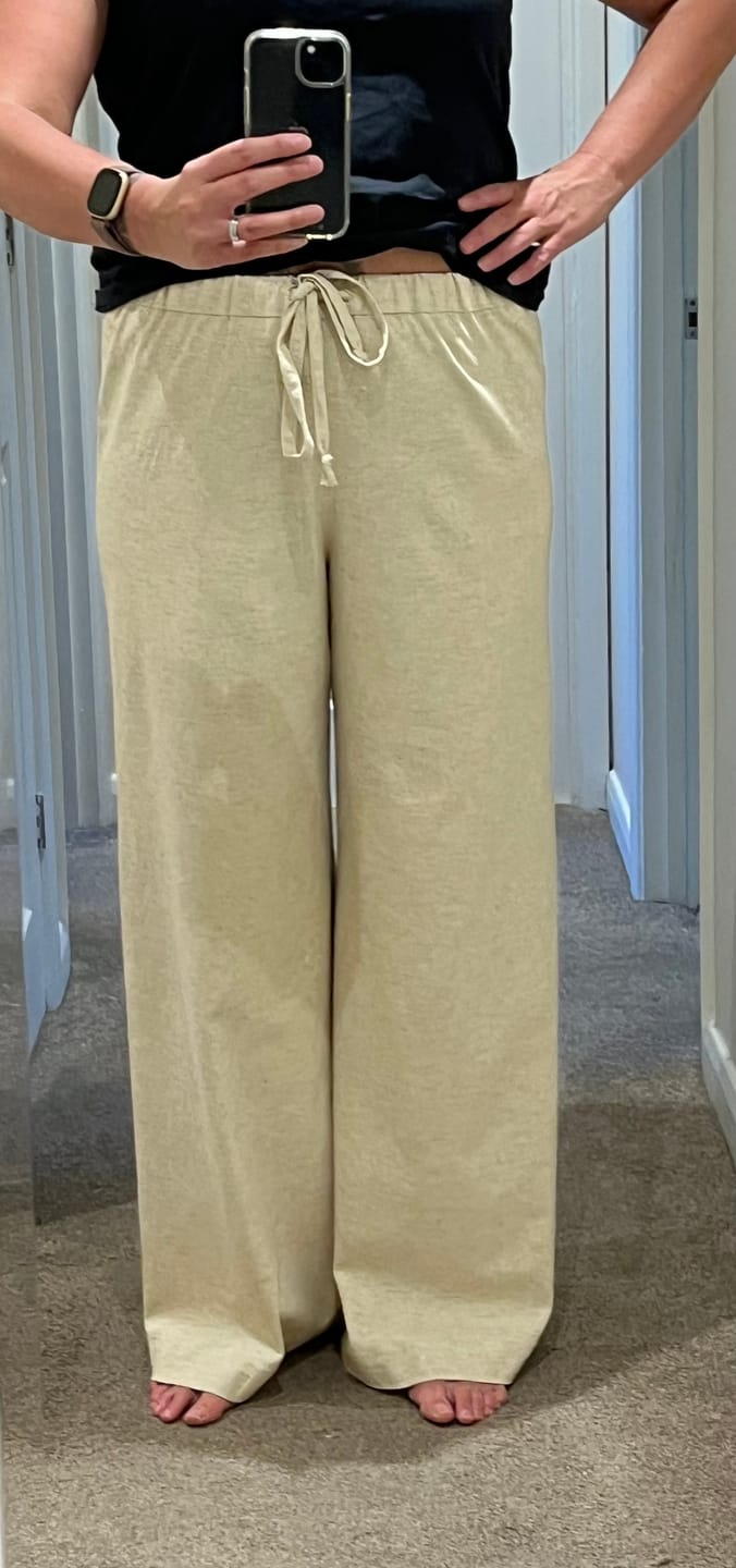 Customer photo review of Viscose Linen Woven Stretch Fabric