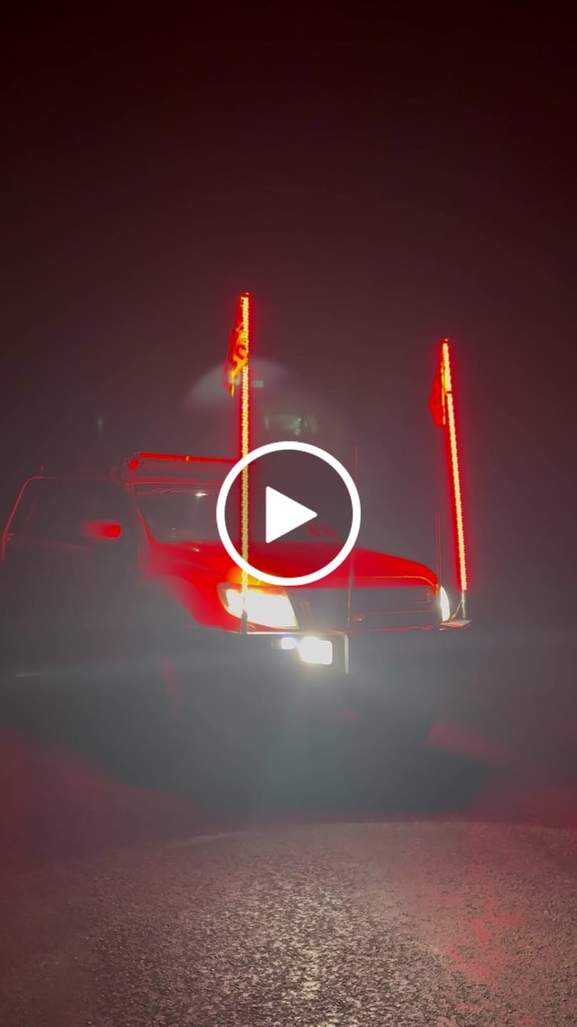 Customer video review of 6ft LED Whip Lights