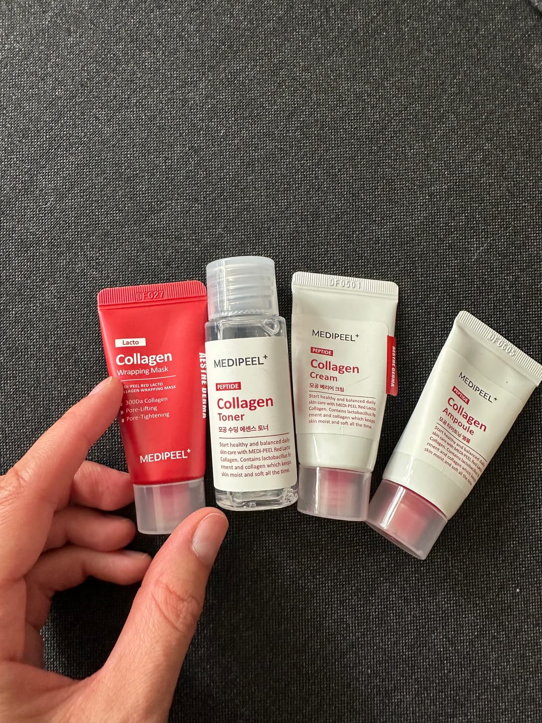 Customer photo review of Mini iepakojumu komplekts sejas ādas kopšanai Medi-Peel Red Lacto Collagen Skin Care Trial Kit