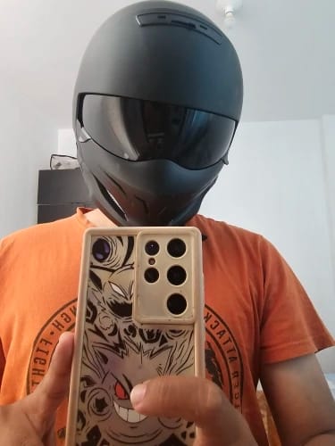 Customer photo review of 'Air Force' Open Helmet with Retractable Visor