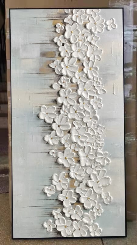 Customer photo review of Flower Textured Painting Canvas #FP061