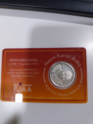 Customer photo review of Pure Silver Coins- Special Edition- Neem Karoli Baba