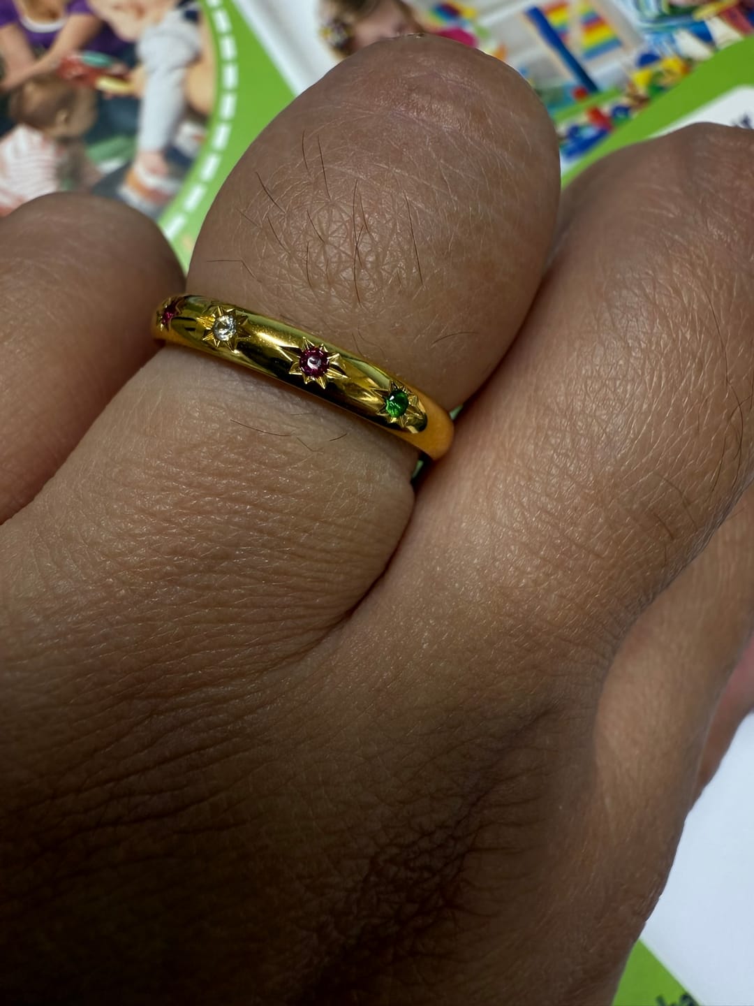 Customer photo review of Tali Rainbow Crystal Ring