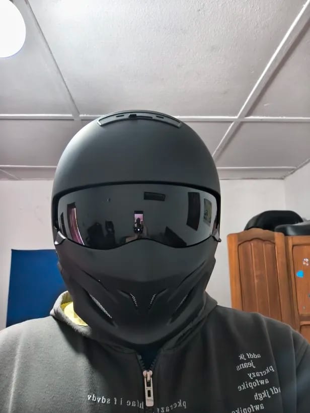 Customer photo review of 'Air Force' Open Helmet with Retractable Visor