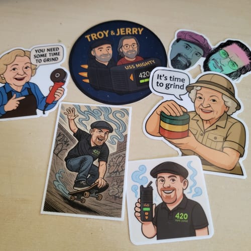 Customer photo review of 150 - 3" Custom Vinyl Stickers