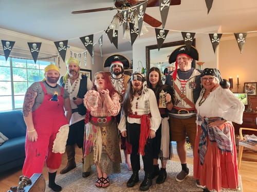 Customer photo review of Pirate Murder Mystery Host Your Own Game Kit