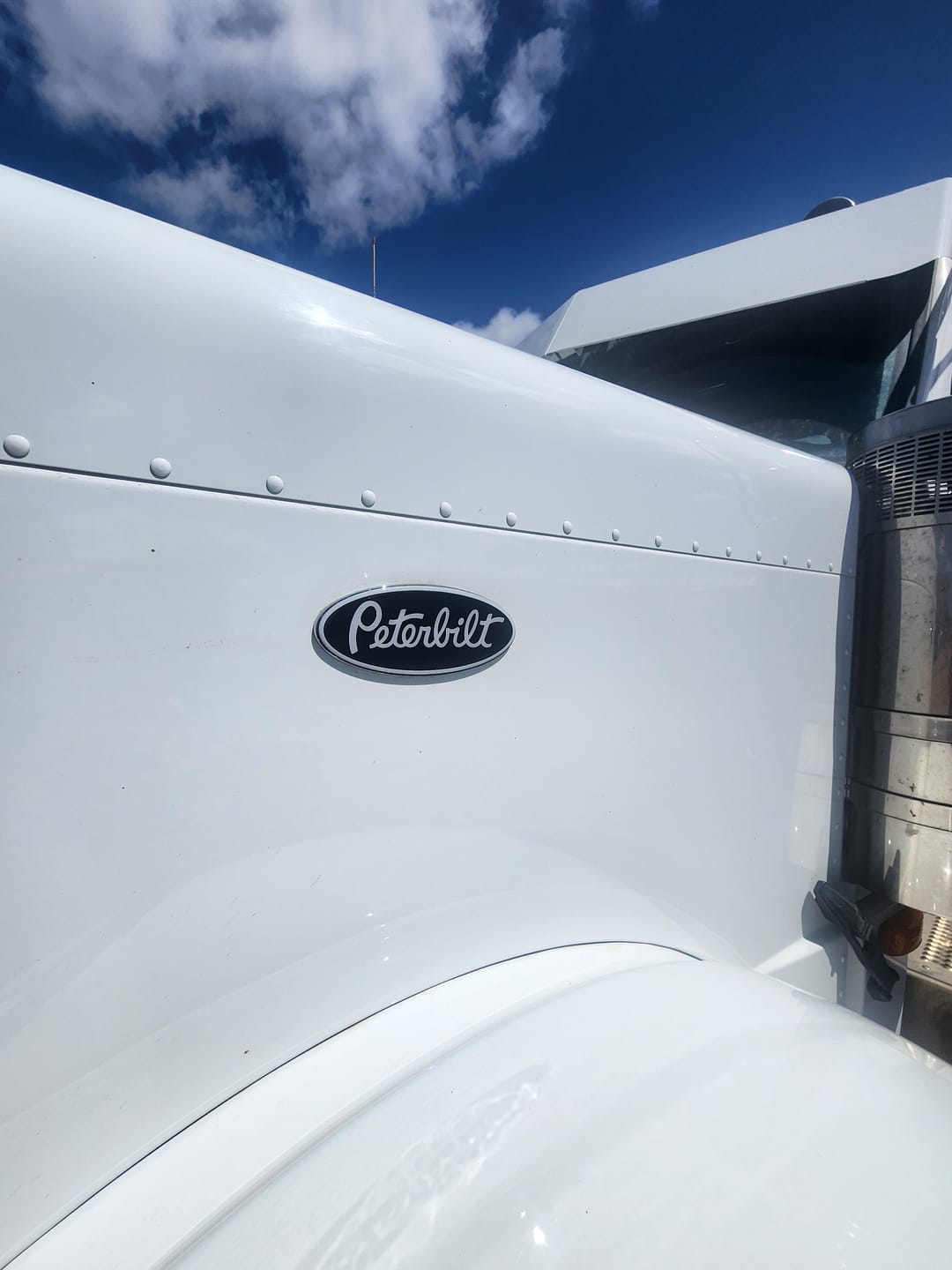 Customer photo review of Custom Peterbilt Emblem Decal Replacements Made In The USA (Choose Color)