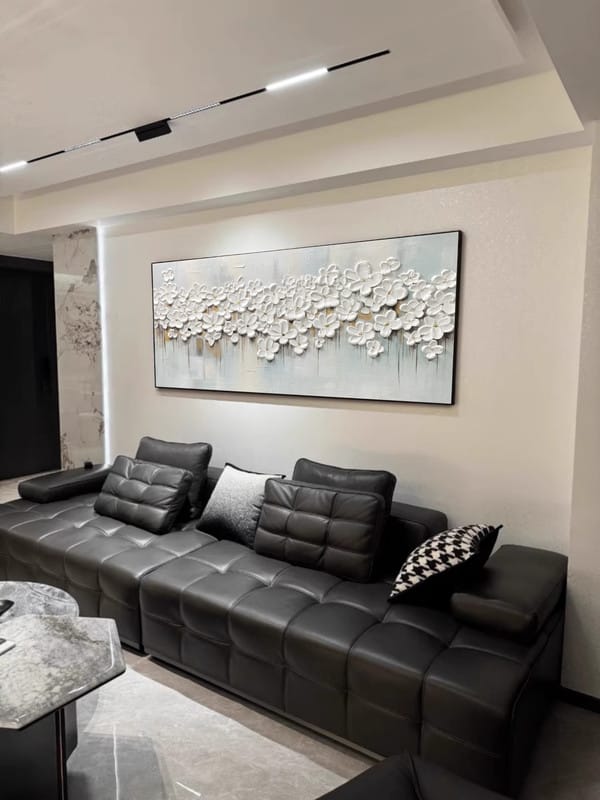 Customer photo review of Flower Textured Painting Canvas #FP061