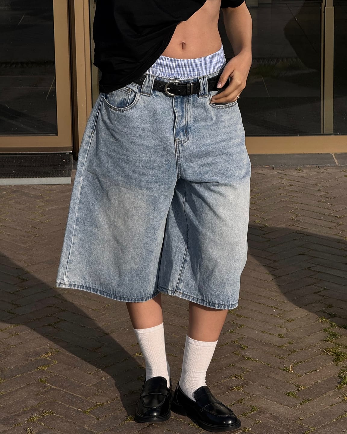 Customer photo review of Aelfric Eden Double Waist Longline Jorts