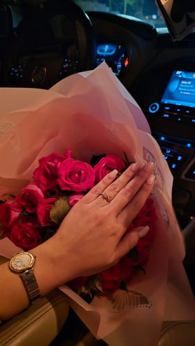 Customer photo review of ANILLO PROMESA CORAZÓN ETERNO CRISTAL SWAROVSKI + KIT DE REGALO