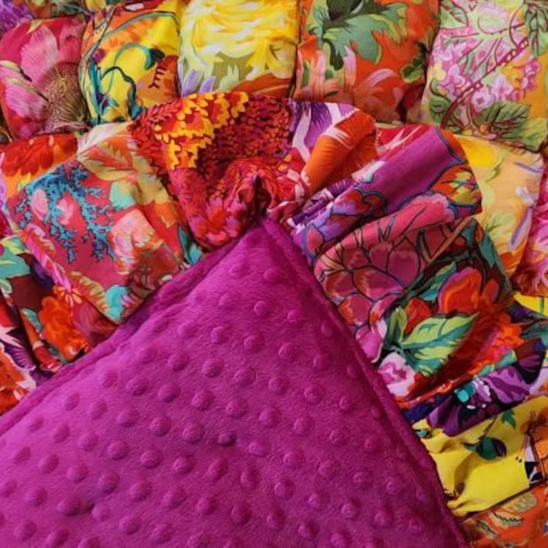 Customer photo review of Fuchsia Minky Fabric