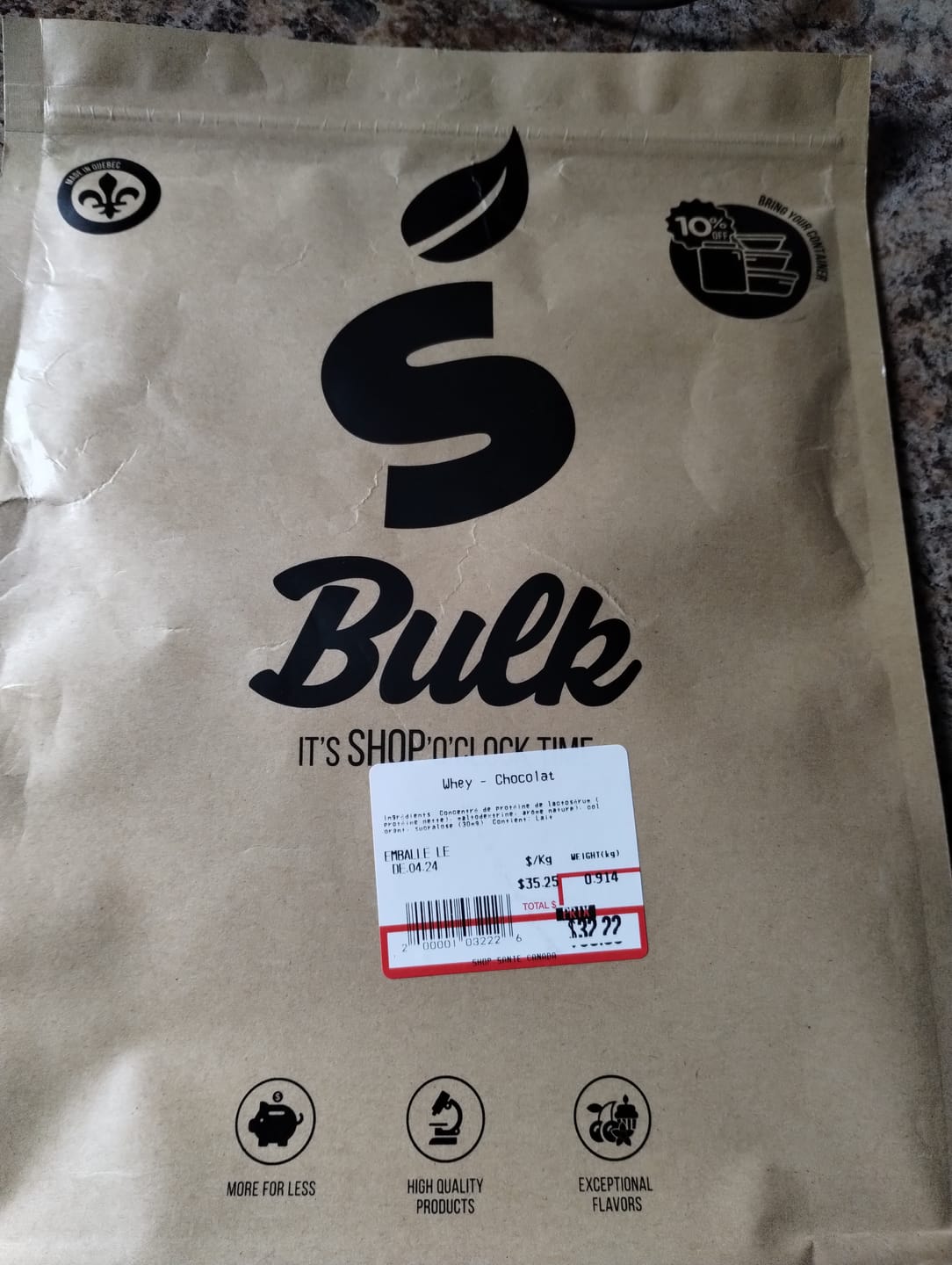 Customer photo review of VRAC - Whey (1lb)