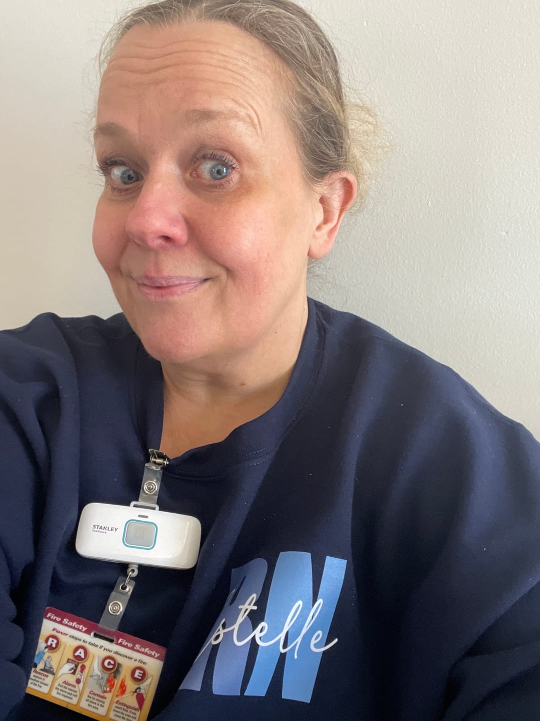 Customer photo review of Personalized Sweatshirt | Blue or Pink Certifications