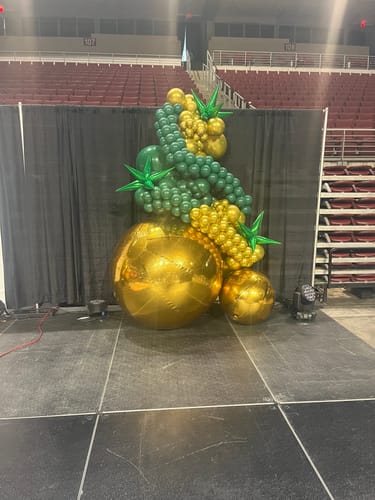 Customer photo review of Silver Inflatable Mirror Ball Reusable Big Bubble Balloon