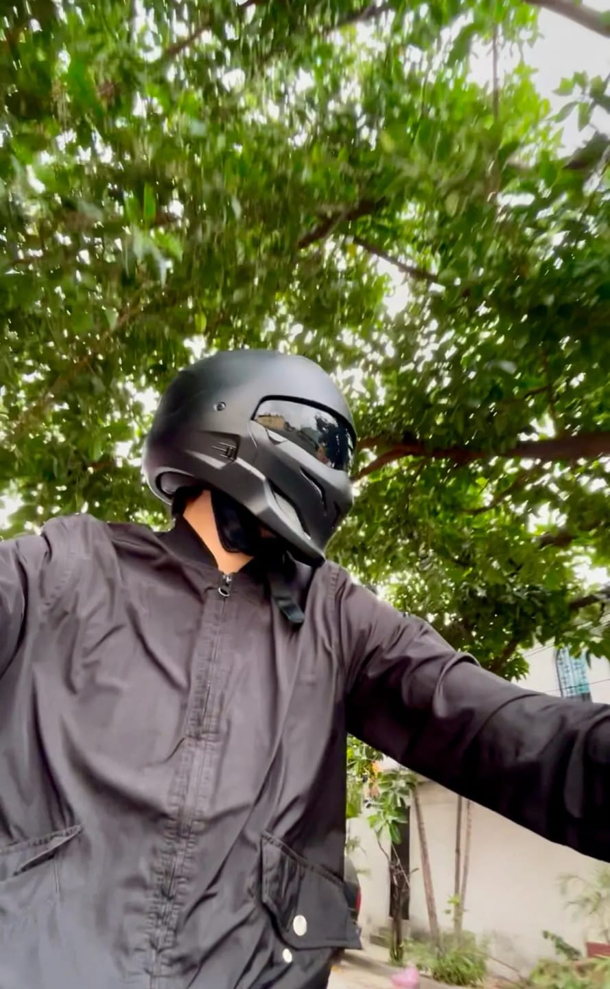 Customer photo review of 'Air Force' Open Helmet with Retractable Visor