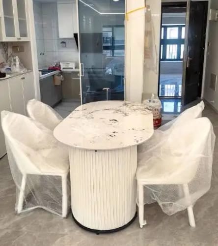 Customer photo review of Nola – Calacatta Viola Dining Table