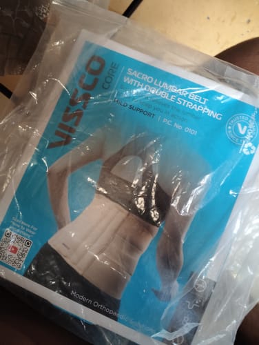 Customer photo review of Sacro Lumbar Belt 12" Back Double Strap | Supports the Lower back | Corrects Posture & Relieves Back Pain (Beige)