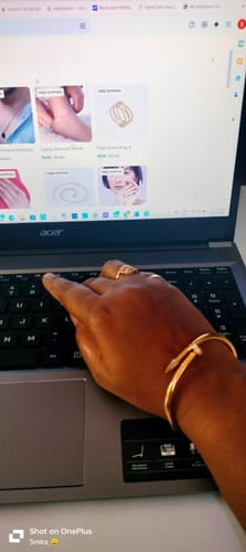 Customer photo review of Nail Bangle Bracelet