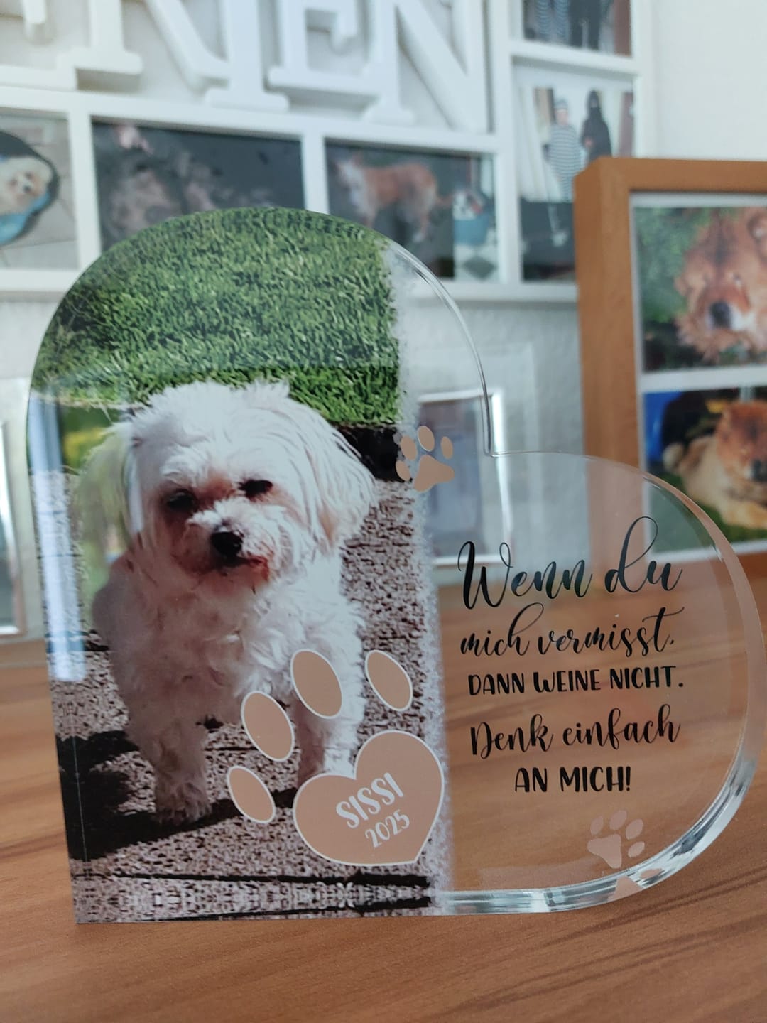 Customer photo review of Wenn du mich vermisst - Individuelles Glasherz