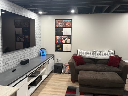 Customer photo review of 12" Vinyl Record Display Frame - LP Wall Storage