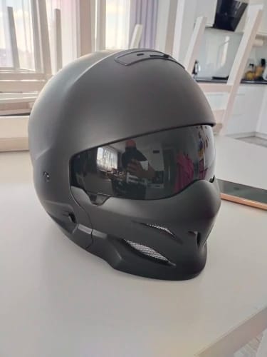 Customer photo review of 'Air Force' Open Helmet with Retractable Visor