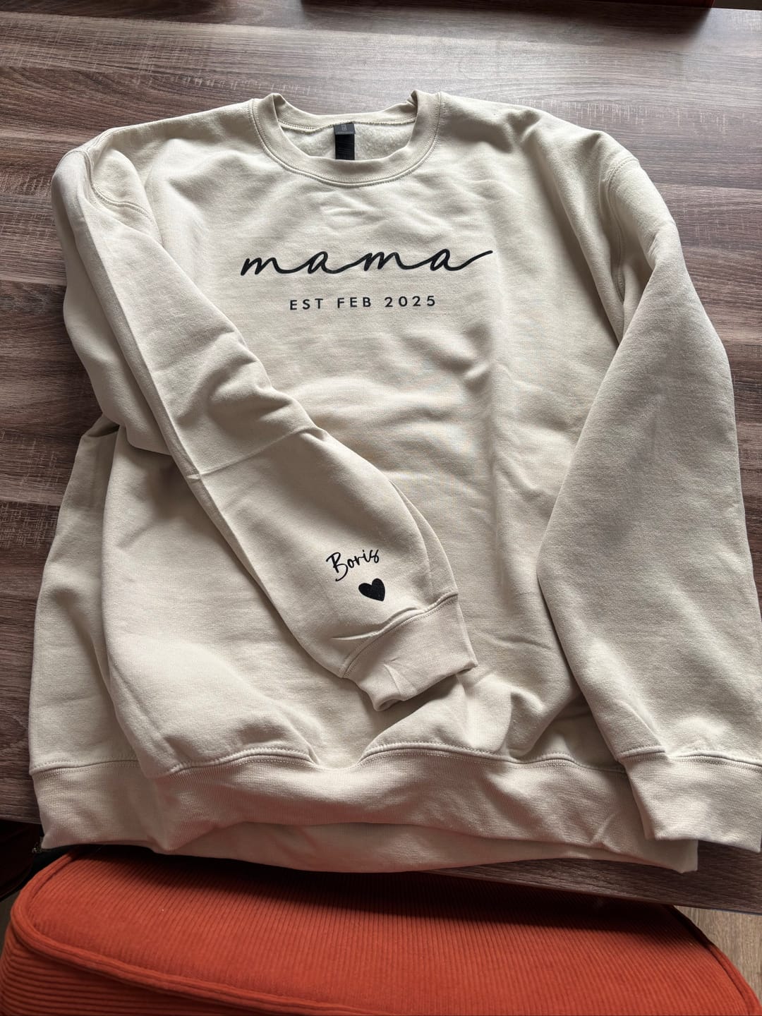 Customer photo review of Beste Mama - Gepersonaliseerde trui met 3D opdruk voor mama met naam