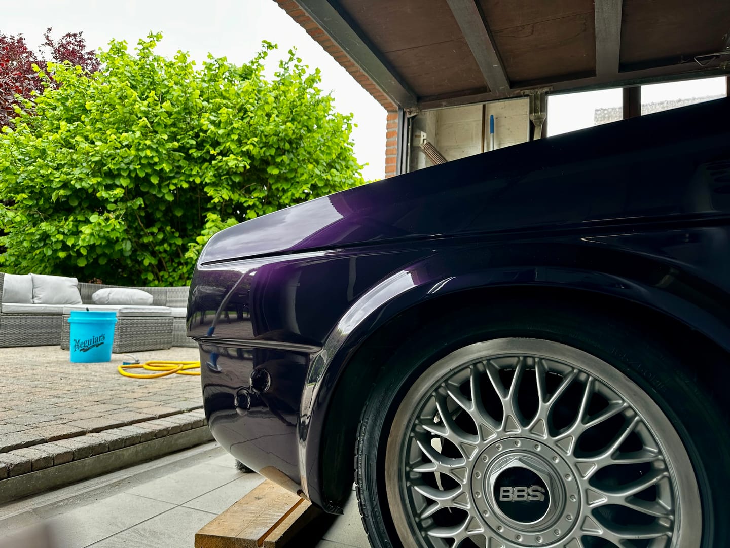 Customer photo review of Glossy Metallic Midnight Purple Vinyl Wrap