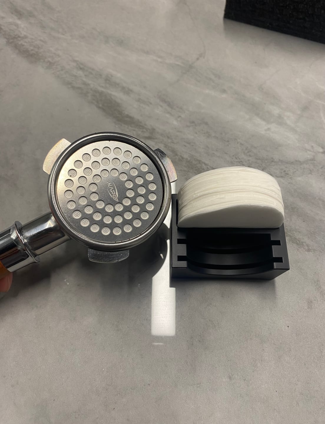 Customer photo review of Precision Espresso Puck Screen