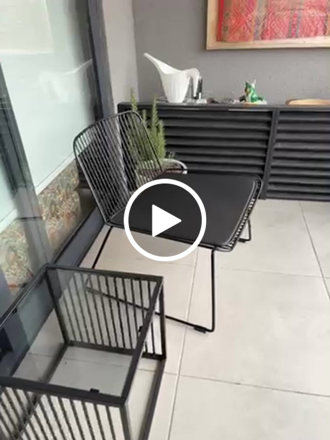 Customer video review of Silla metalica Isabella W Negro