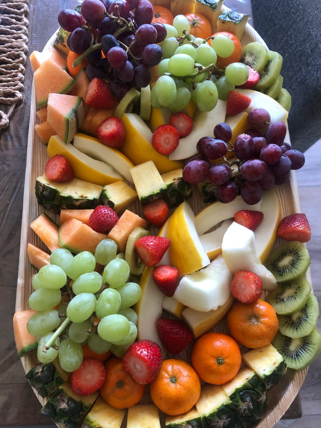 Customer photo review of Extra Large Oval Palm Leaf Platters | Eco-Friendly Serving Trays | Premium Party Platters