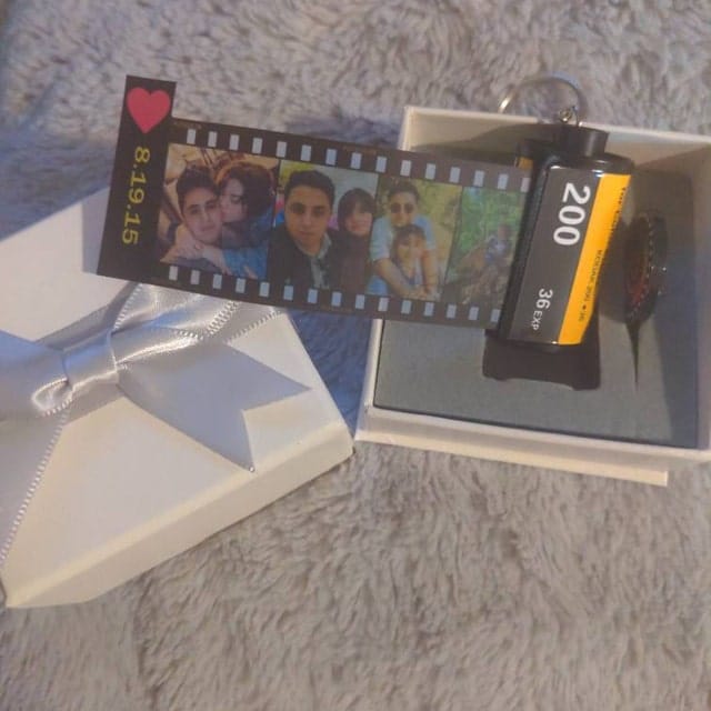 Customer photo review of Custom Drive Safe Film Roll Keychain For Your Love