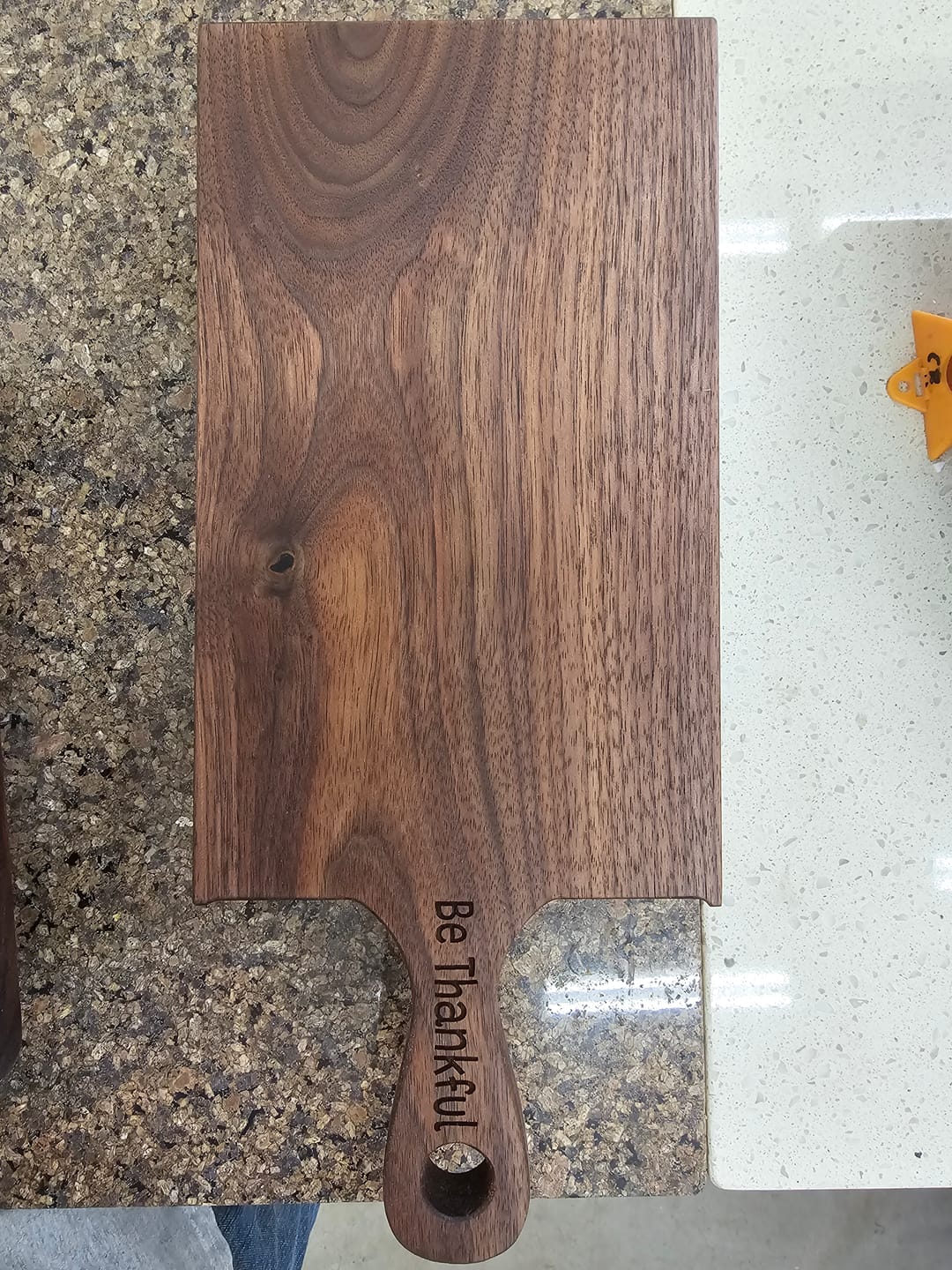 Customer photo review of Mini Handles - Acrylic Router Templates For Cheese Boards
