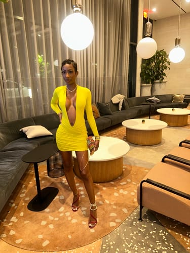 Customer photo review of Mirri Dress - Yellow lime - PRE ORDER