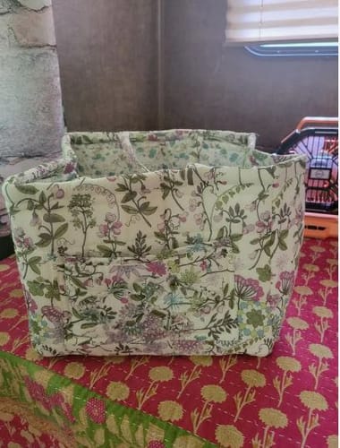 Customer photo review of Quilted Storage Basket