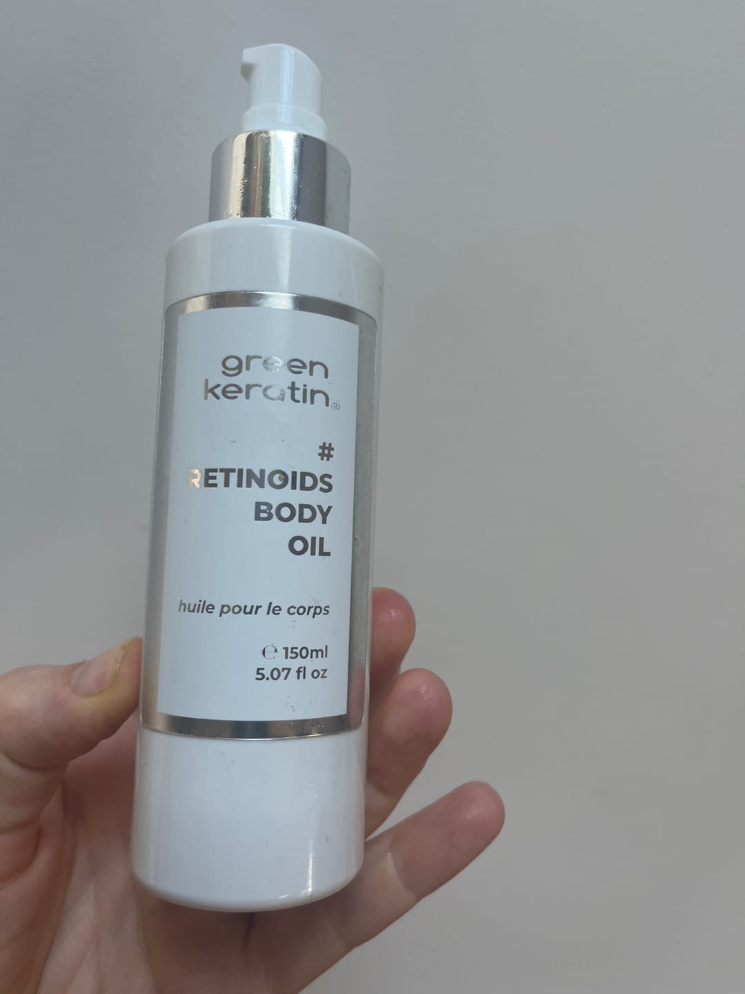 Customer photo review of RETINOIDS Body Oil Huile pour le corps 150ml