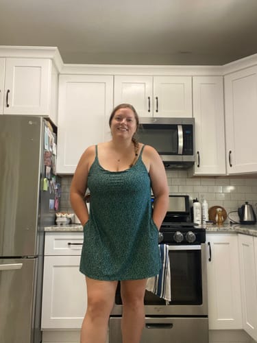 Customer photo review of peppermint swim dress