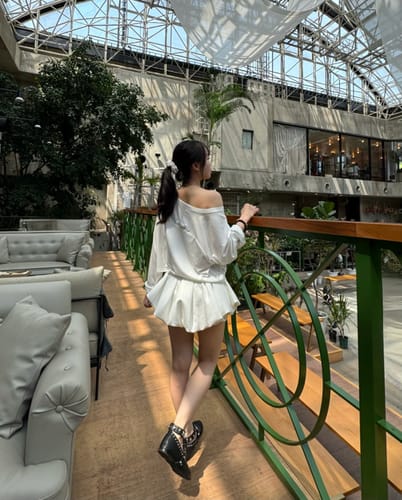 Customer photo review of WARDEN EDGE A-Line Peplum Skirt Shorts