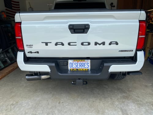 Customer photo review of Premium Black Tailgate Letter Inserts for 2024+ Tacoma