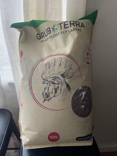 Customer photo review of GrubTerra Dried Black Soldier Fly Larvae 10lb FREE