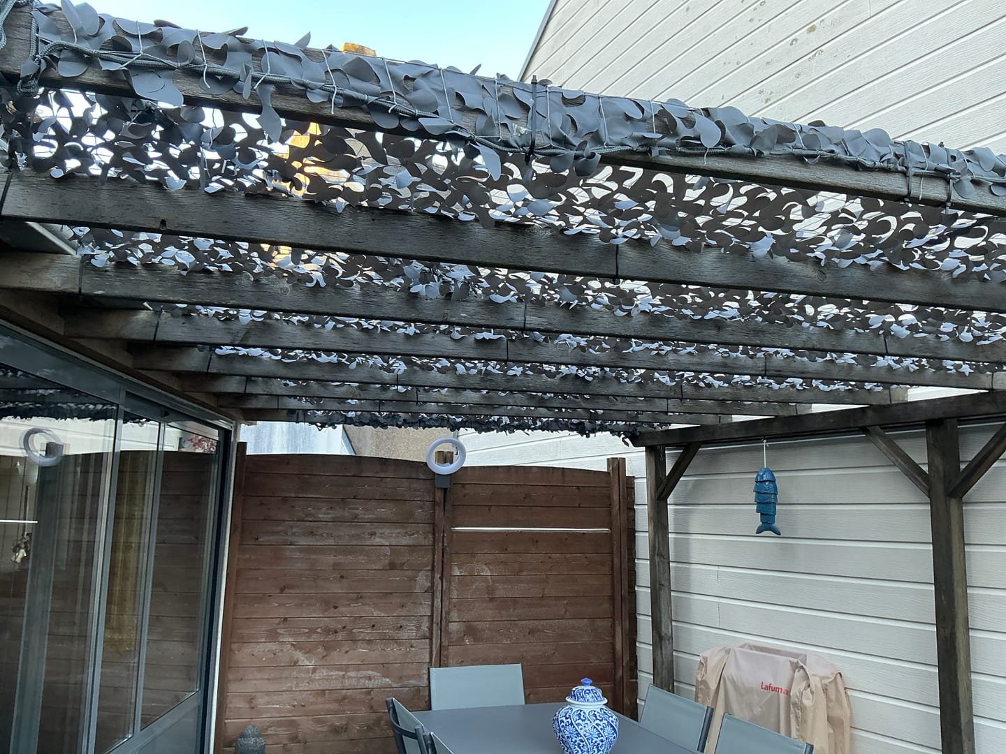 Customer photo review of Filet de camouflage triangulaire gris