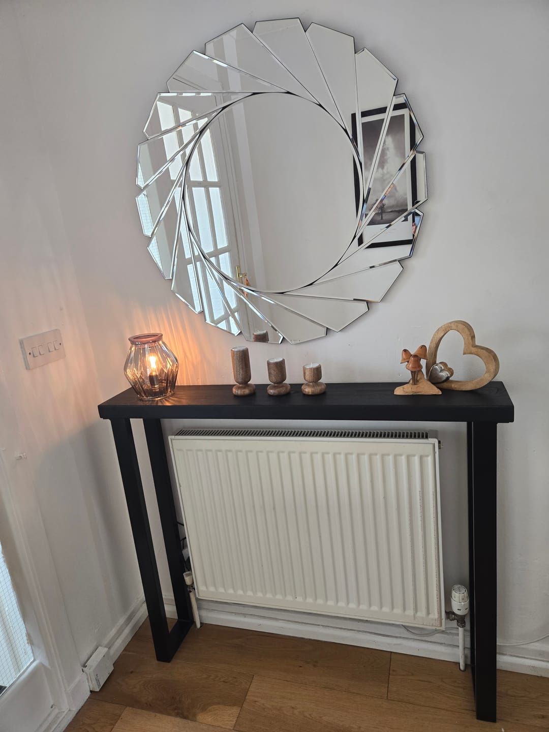 Customer photo review of Black Rustic Console Table  | 20cm Depth