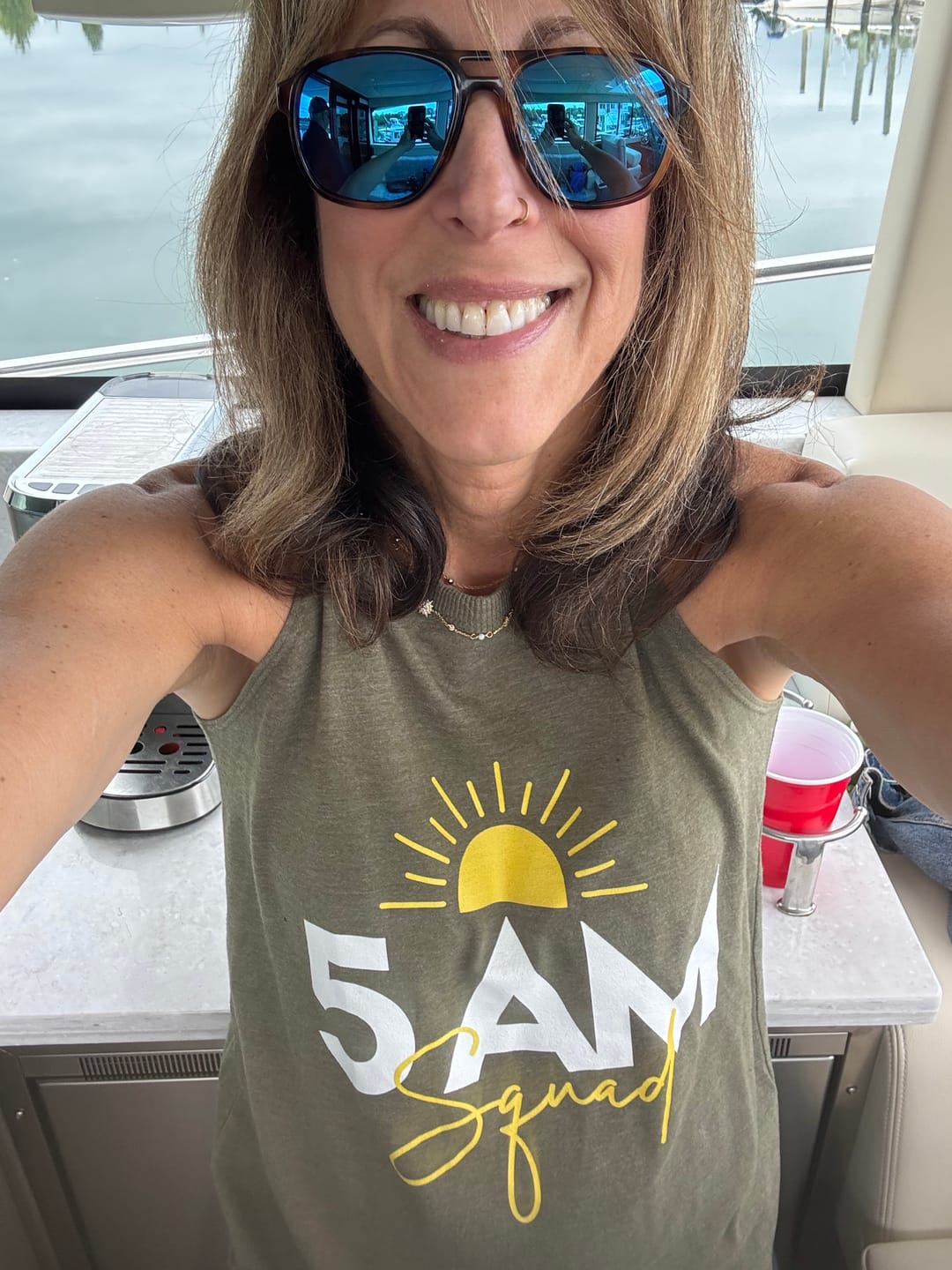 Customer photo review of 5AM Squad Rocker Tank Top