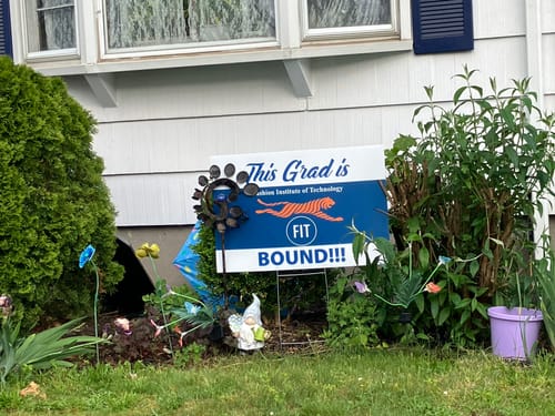 Customer photo review of Personalized College Bound 2025 Yard Sign