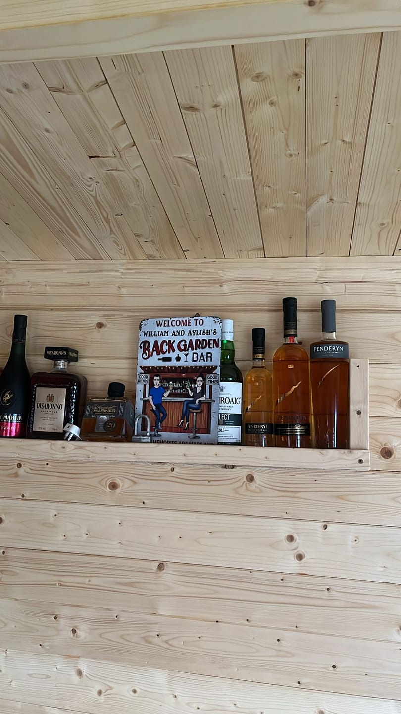 Customer photo review of Patio Where Memories Are Made And Often Forgotten In The Morning - Personalized Vertical Metal Sign