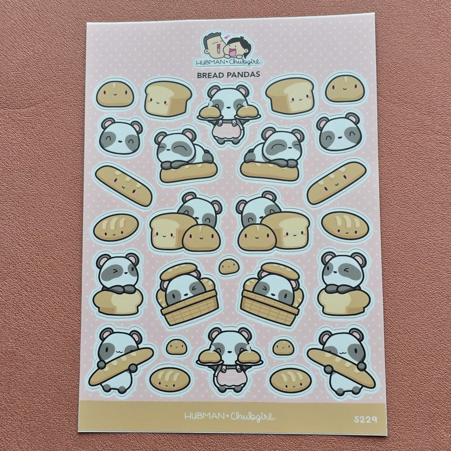 Customer photo review of Bread Pandas Sticker Sheet