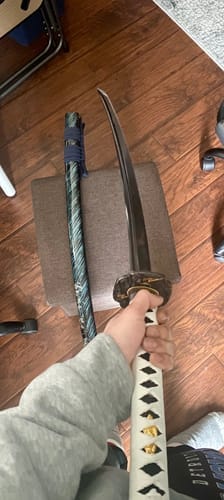 Customer photo review of Ghost of Tsushima Jin Sakai Katana Sword (Carbon Steel 1060)