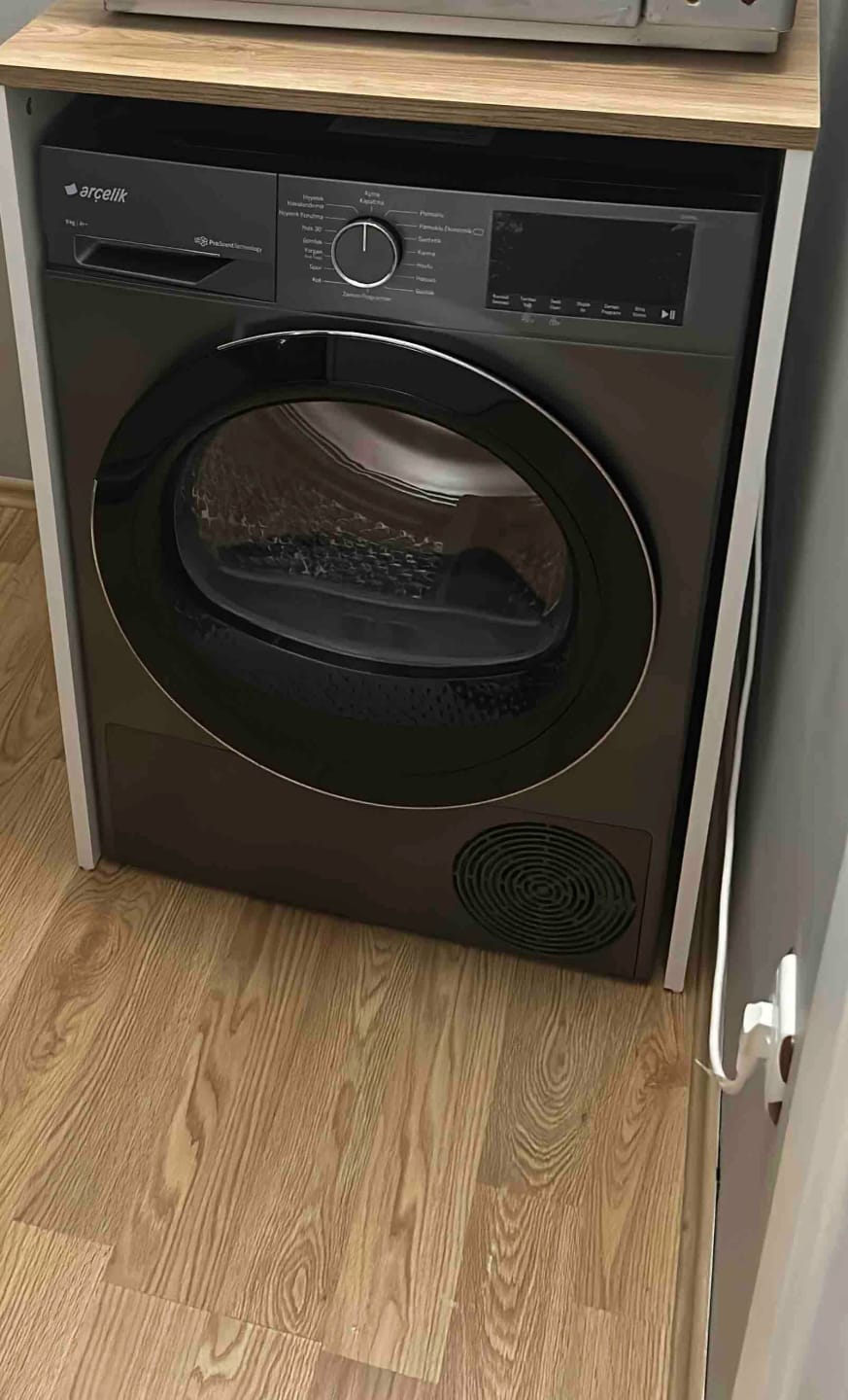 Customer photo review of Rani KD103 Çamaşır - Kurutma Makinesi Dolabı Kapaksız Beyaz - Sepet Ceviz