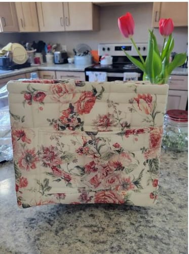 Customer photo review of Quilted Storage Basket